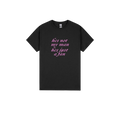 Black front flat lay