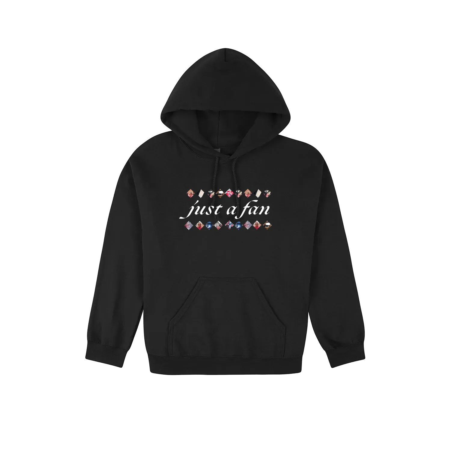 Black front flat lay