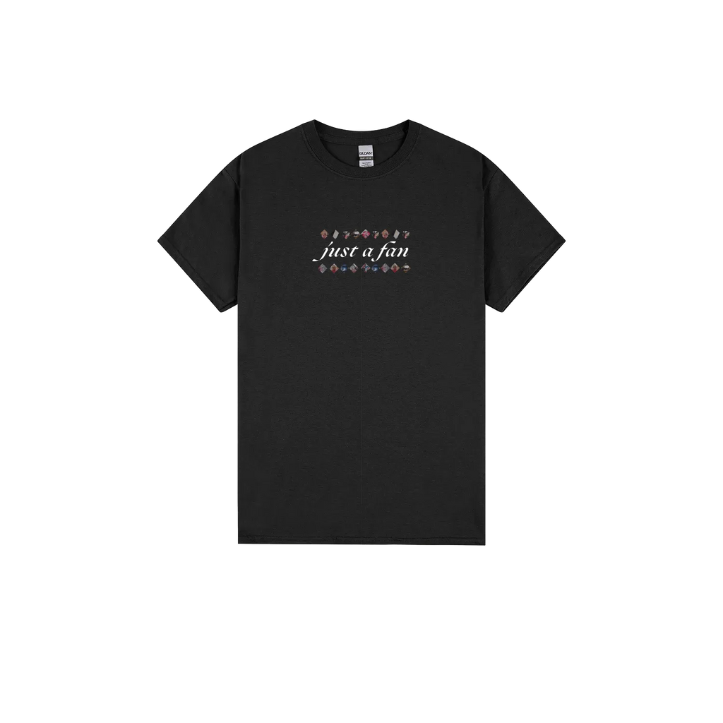 Black front flat lay