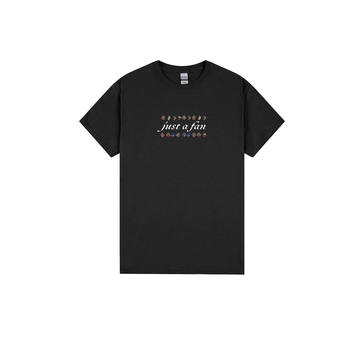 Black front flat lay