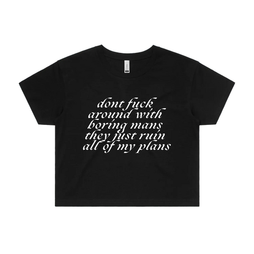Black front flat lay