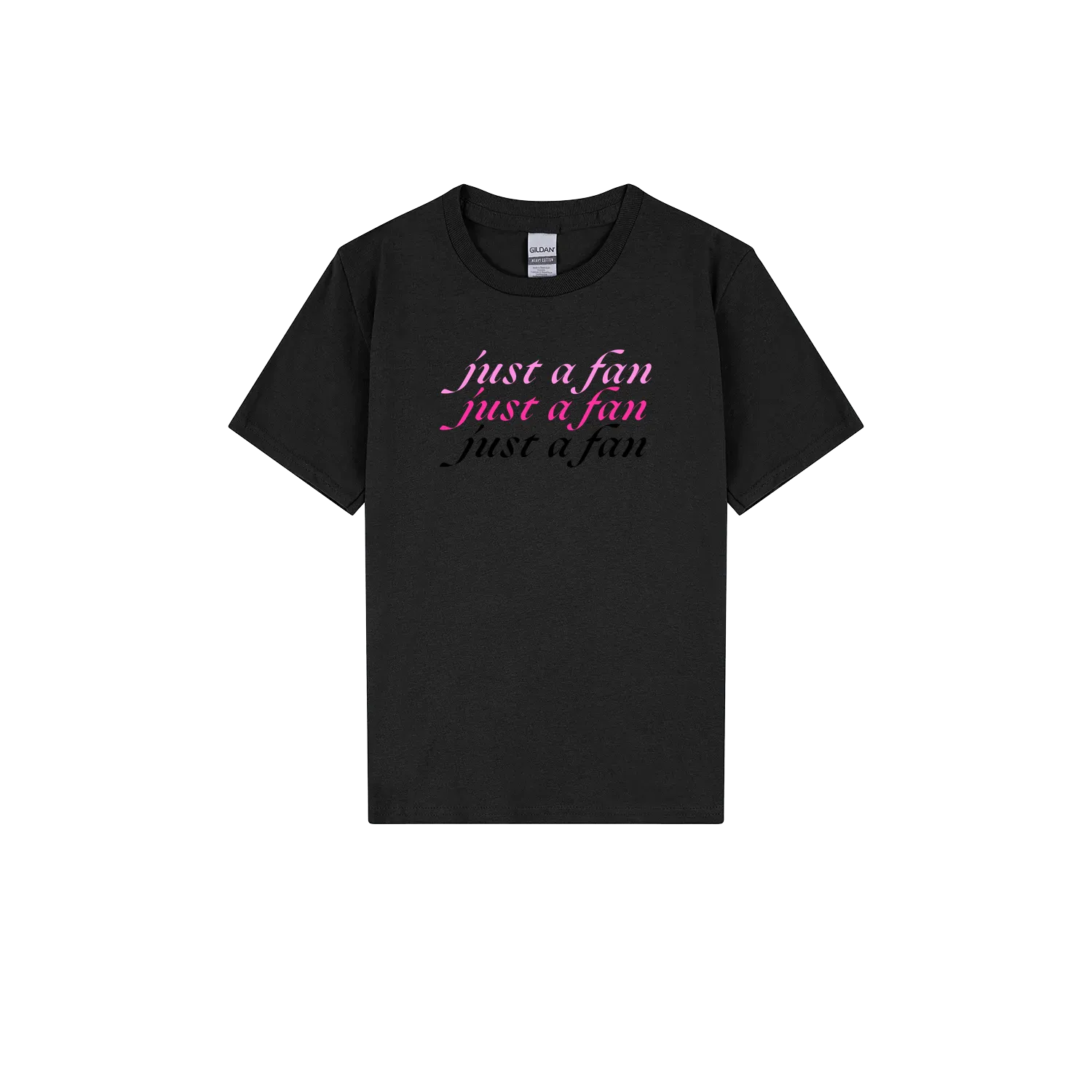 Black front flat lay