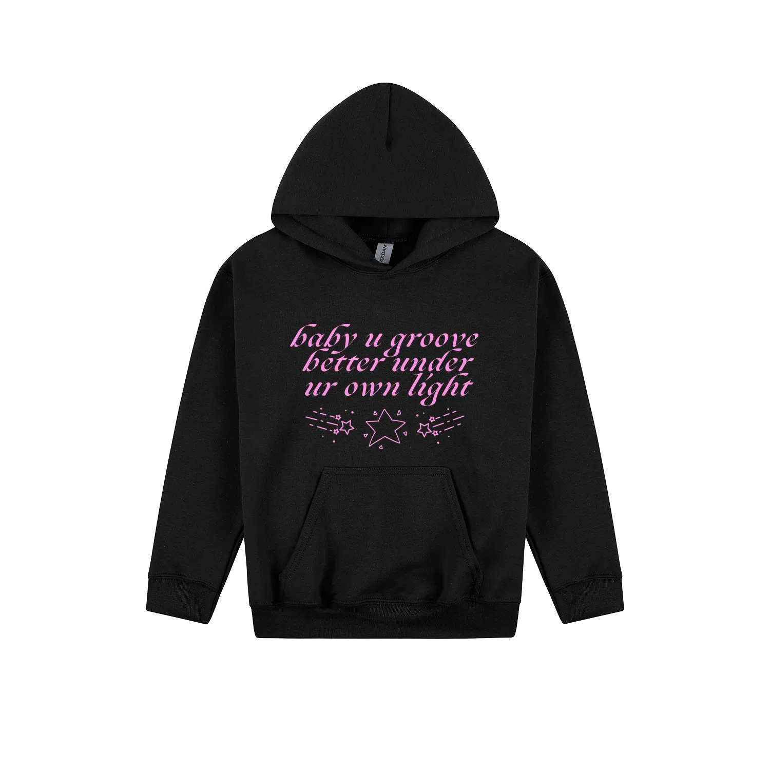 Black front flat lay
