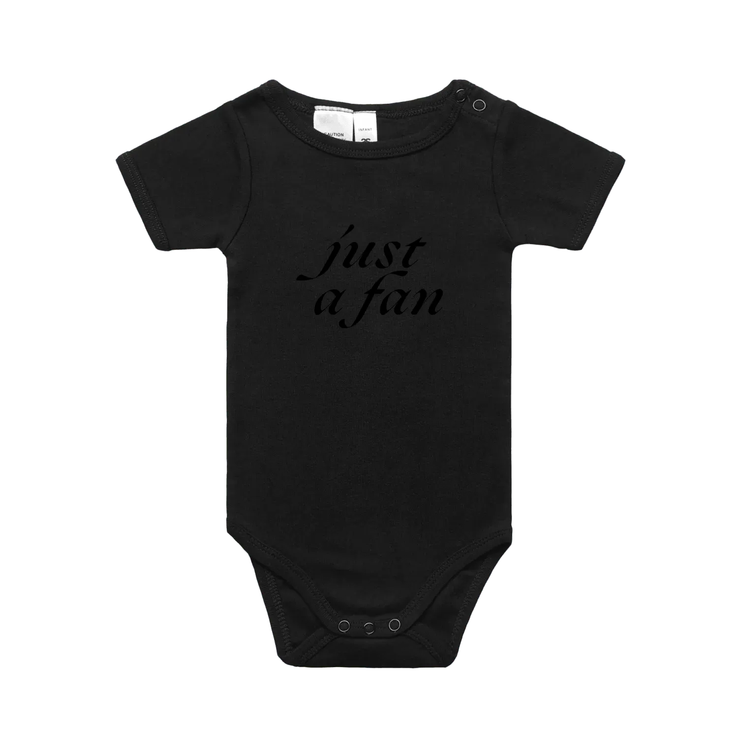 Black front flat lay