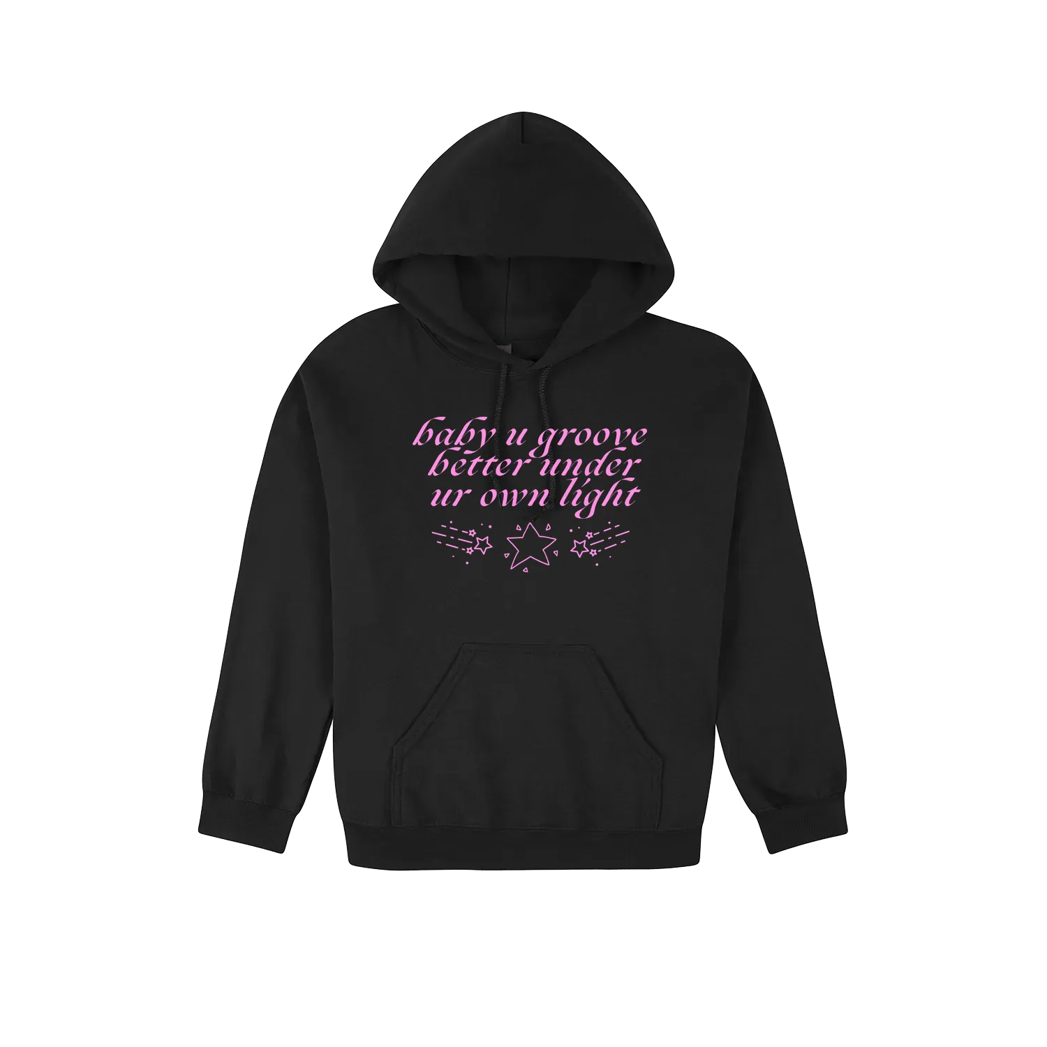 Black front flat lay