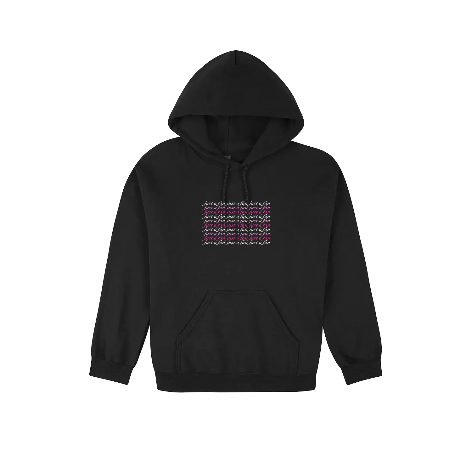Black front flat lay