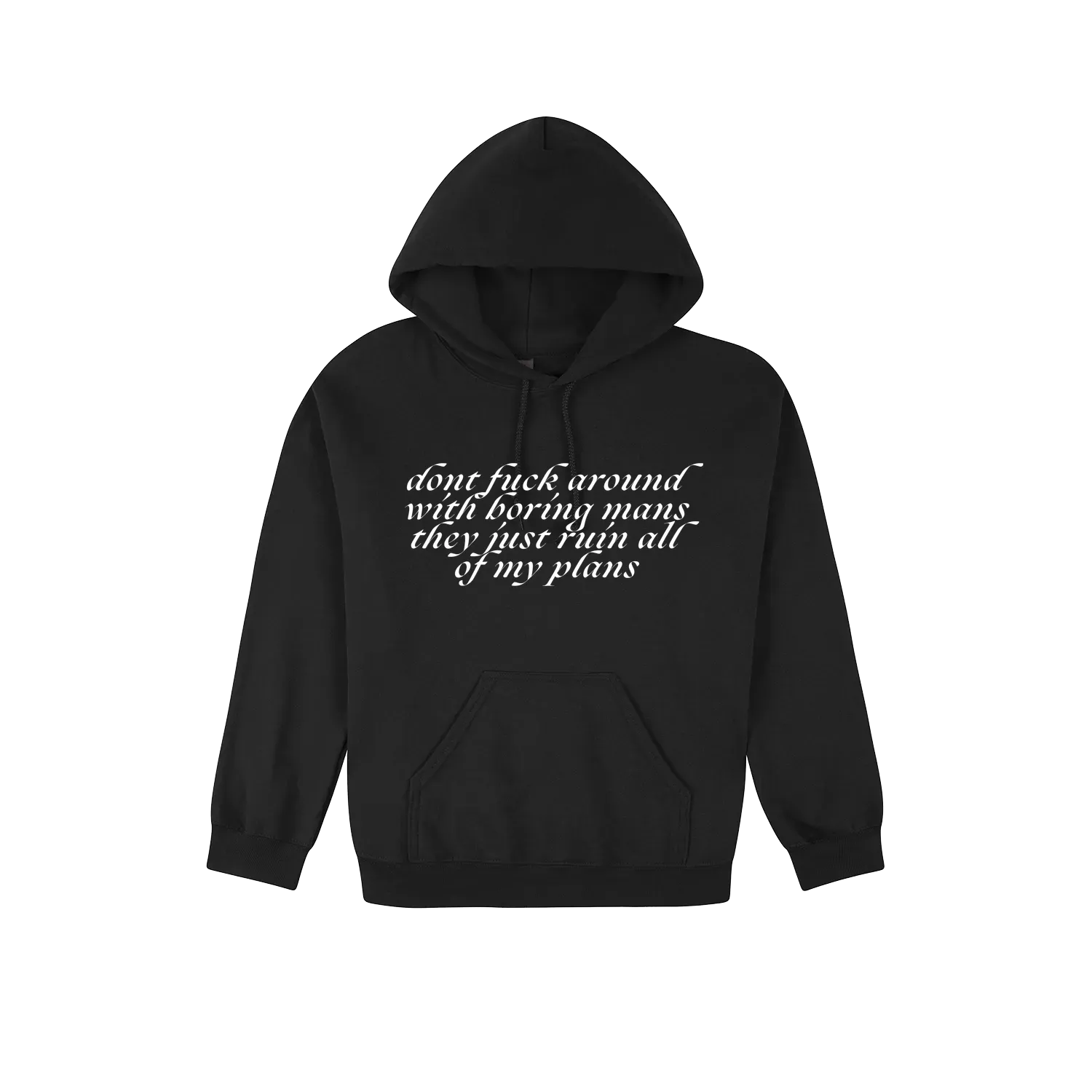 Black front flat lay