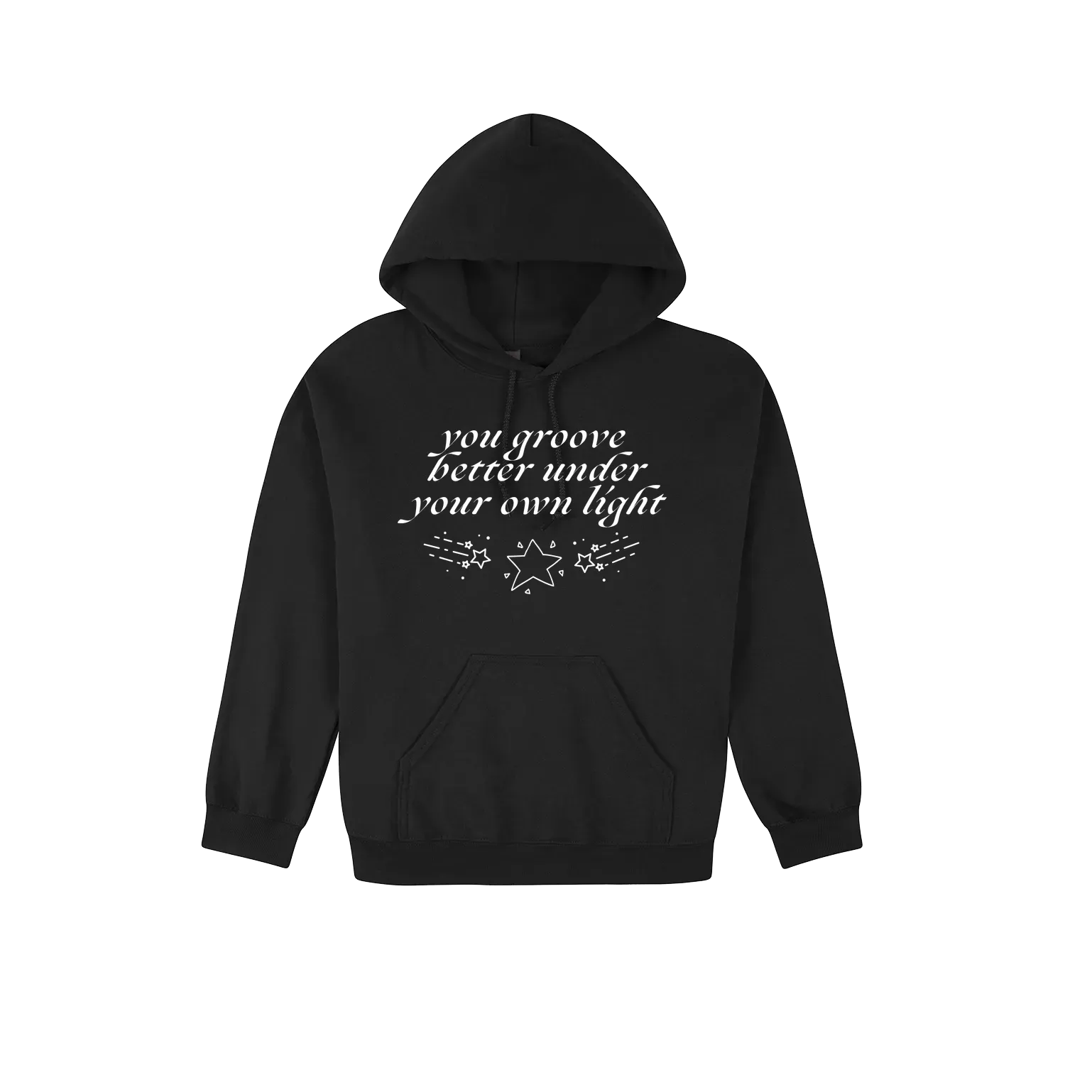 Black front flat lay