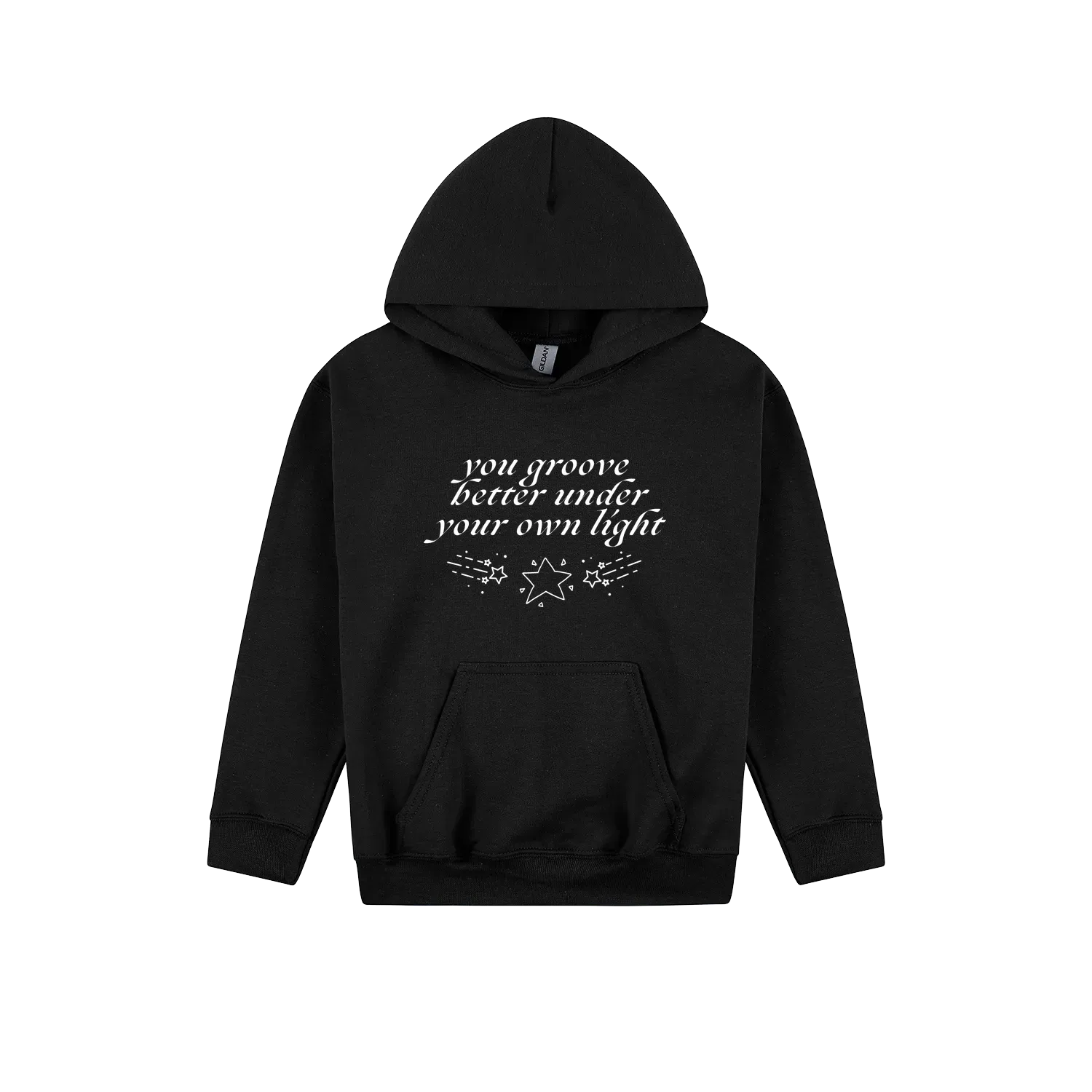 Black front flat lay