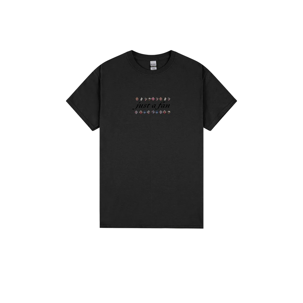 Black front flat lay