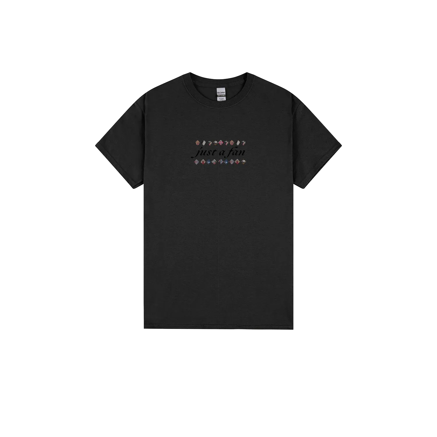 Black front flat lay