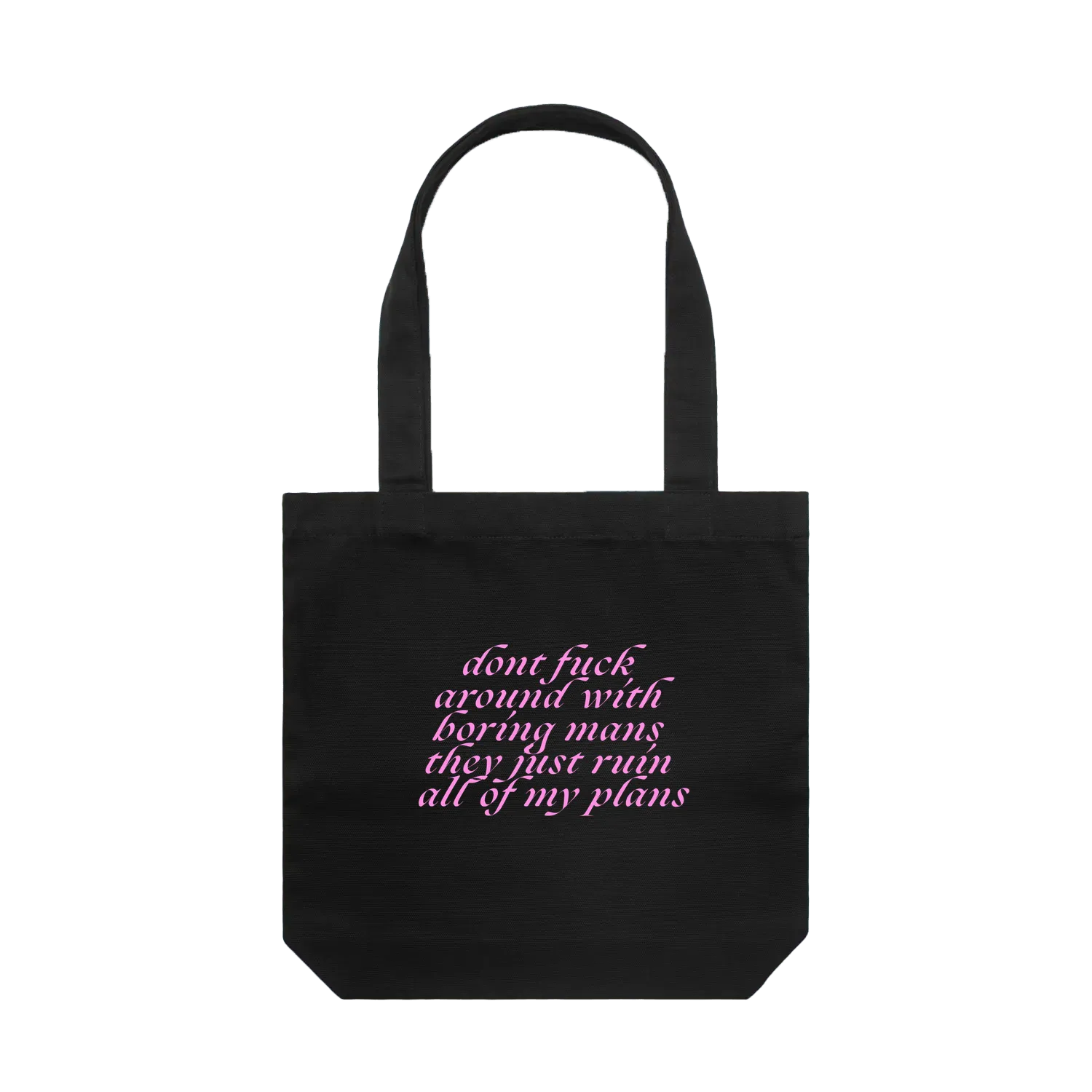 Black front flat lay
