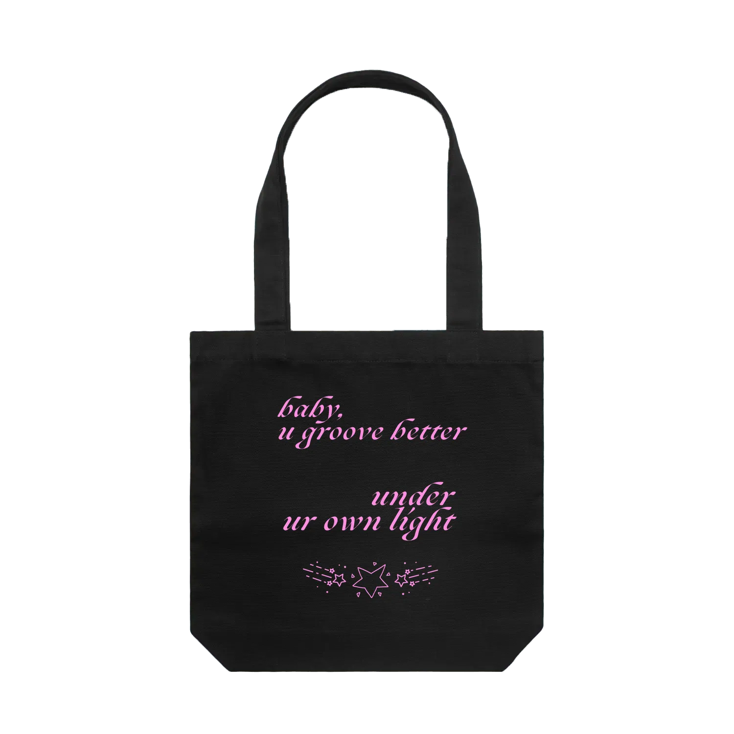 Black front flat lay