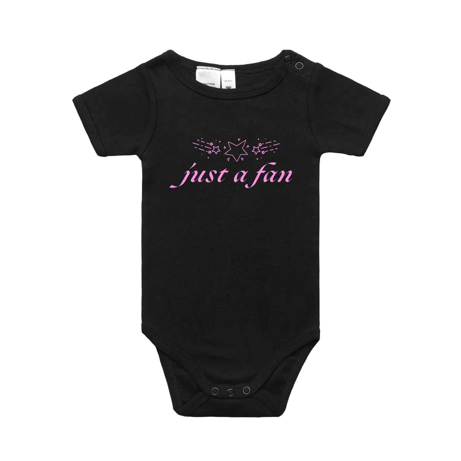 Black front flat lay