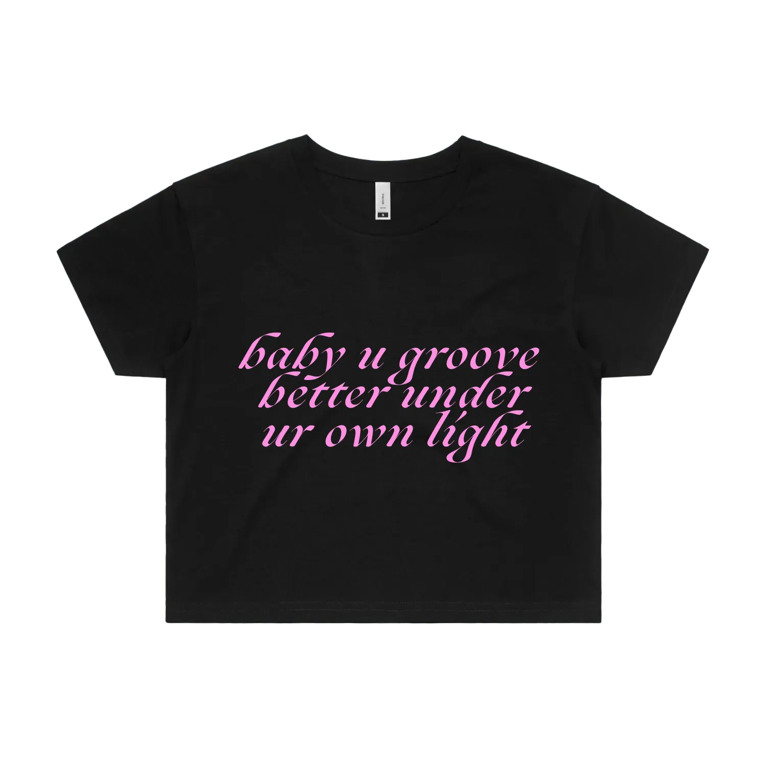 Black front flat lay