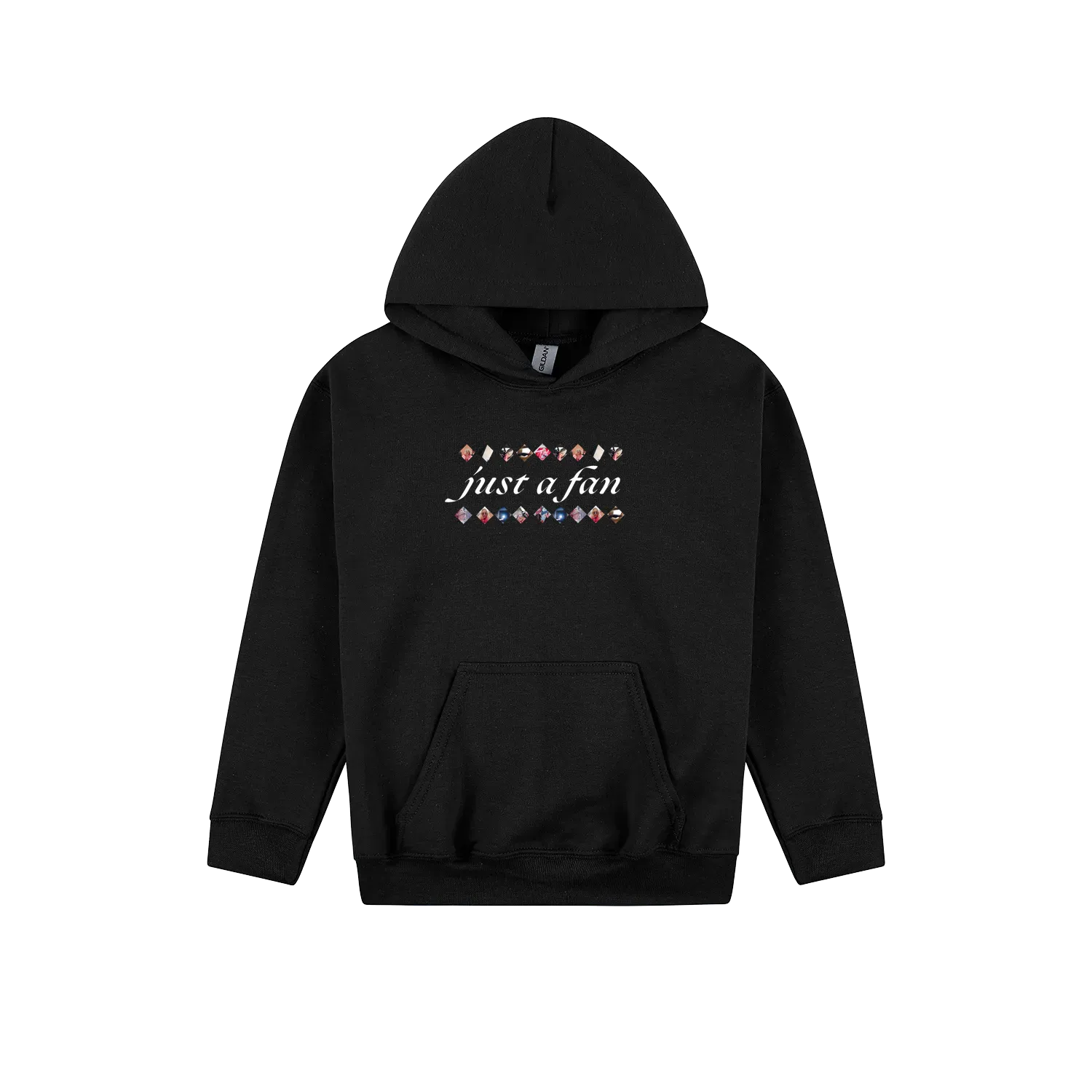 Black front flat lay