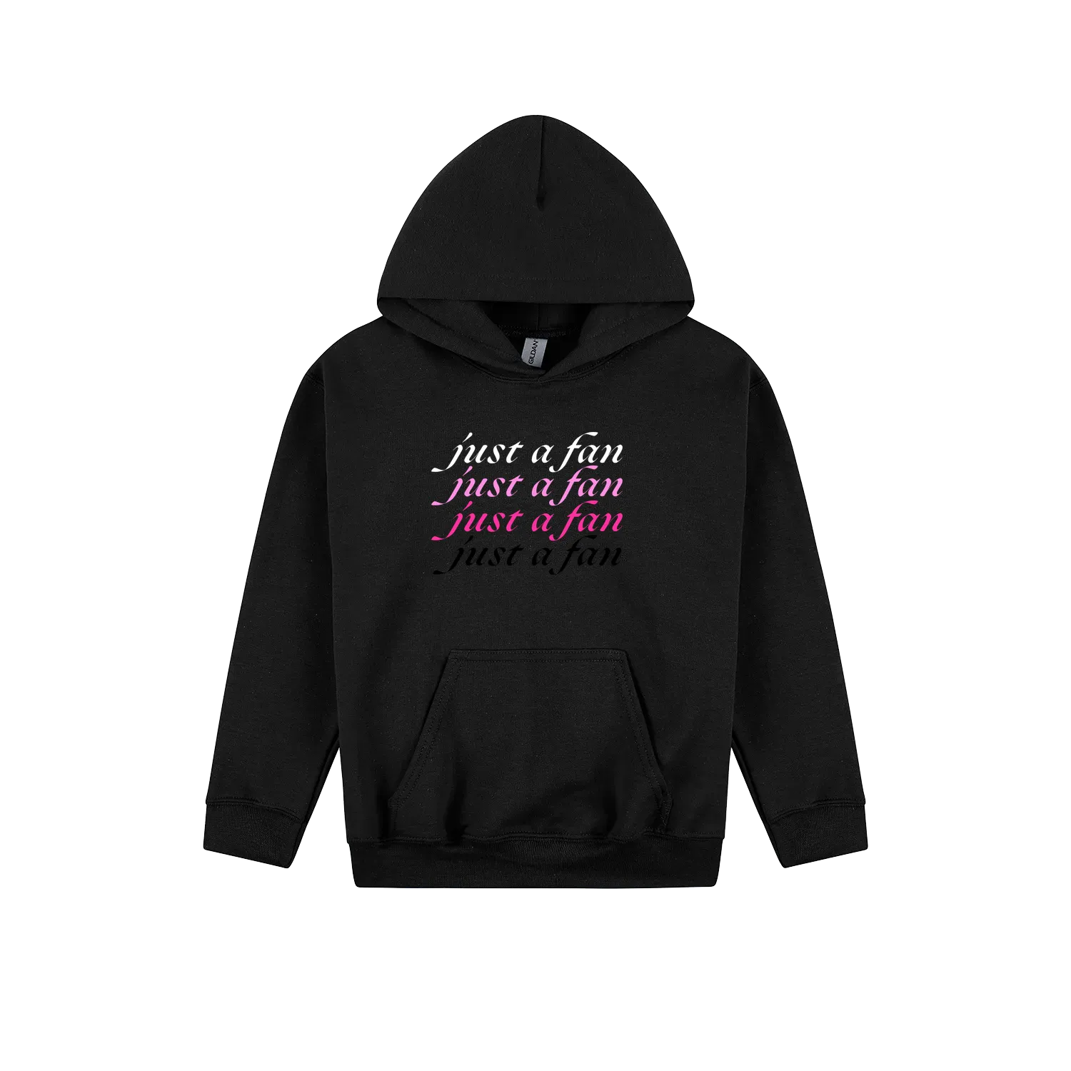 Black front flat lay