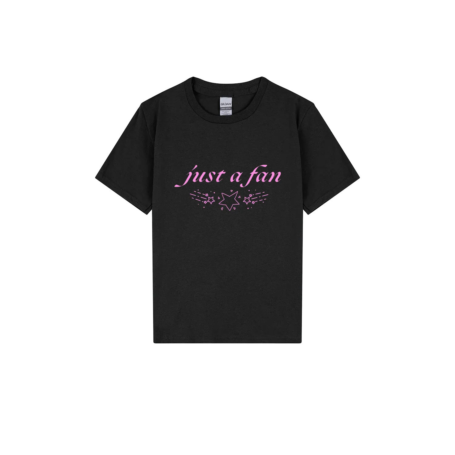 Black front flat lay