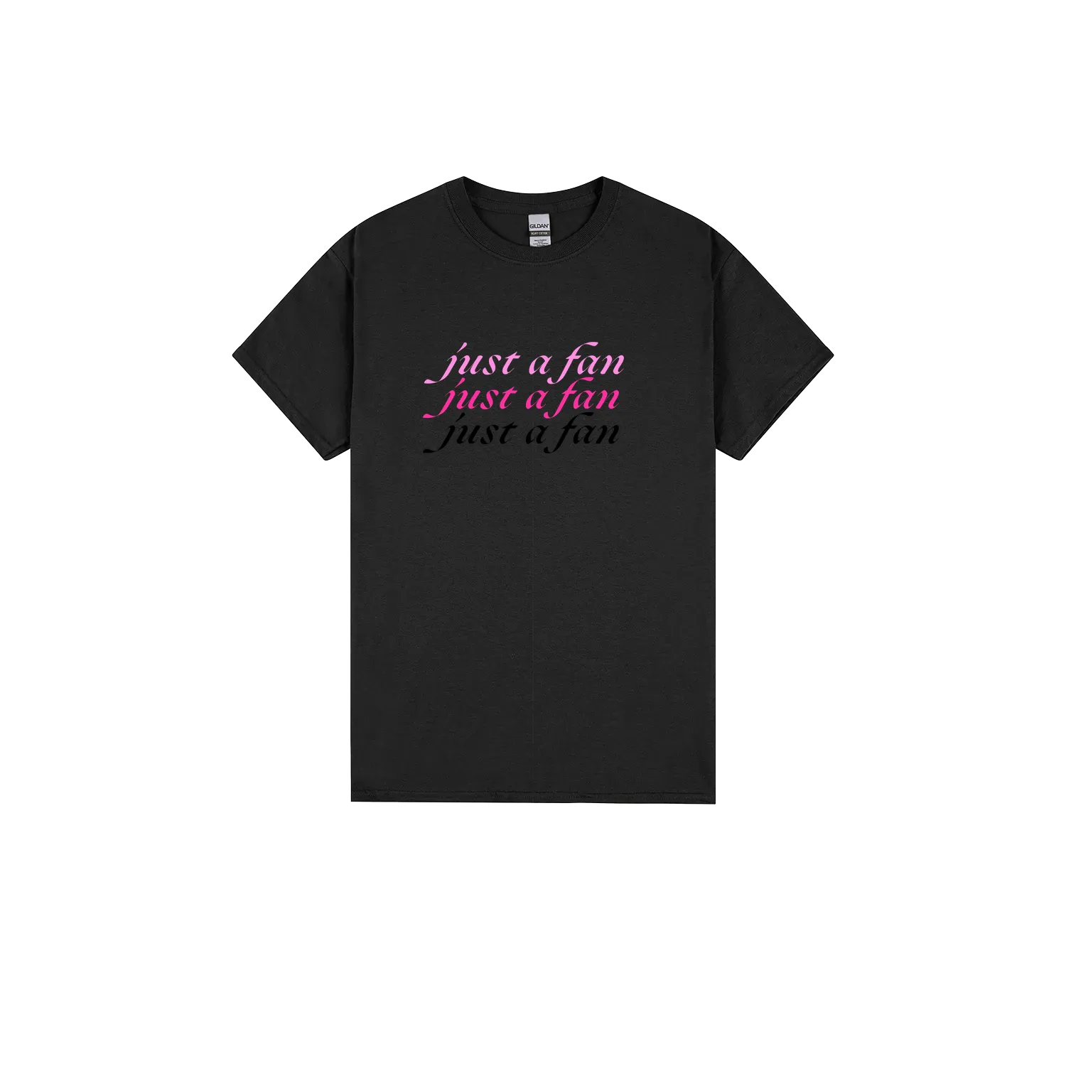 Black front flat lay