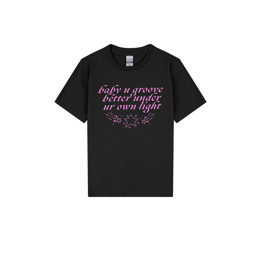 Black front flat lay