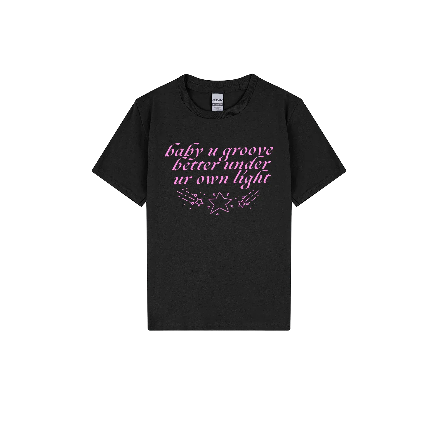 Black front flat lay