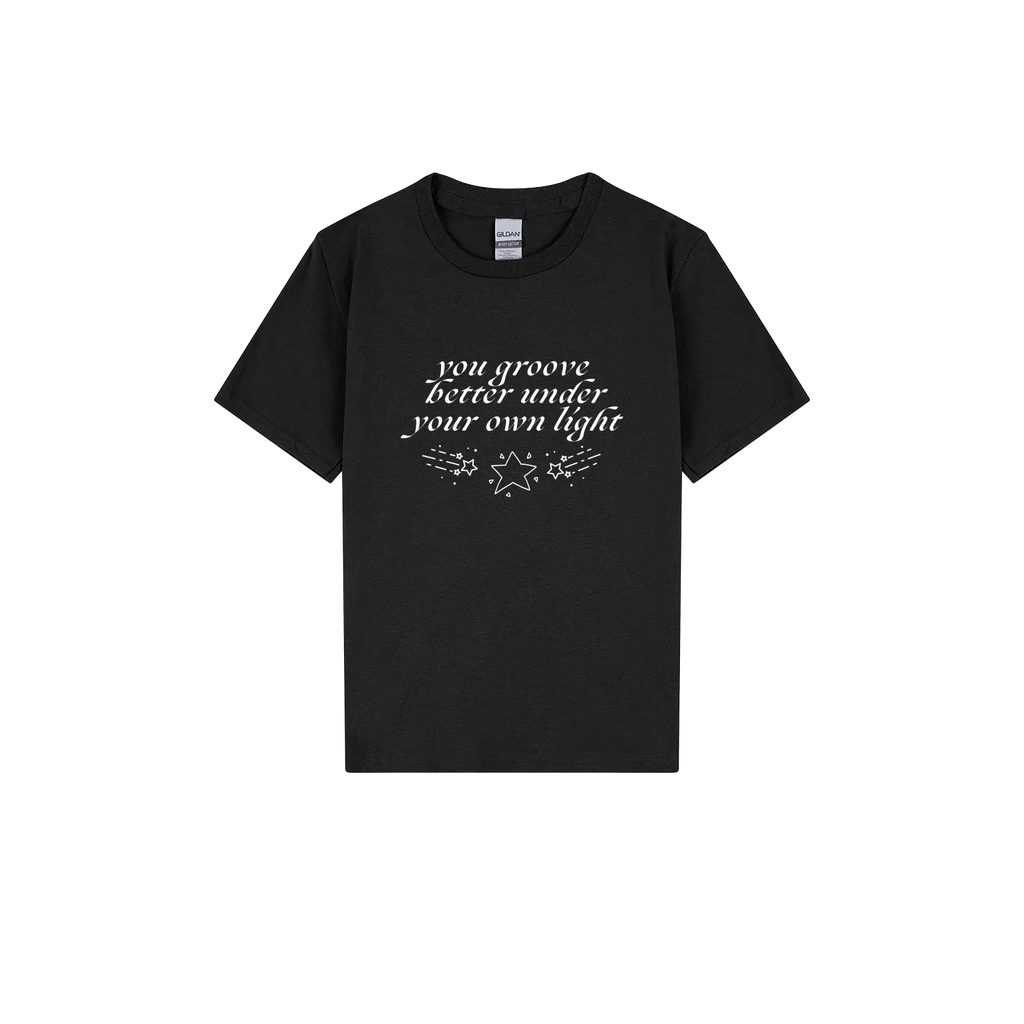 Black front flat lay