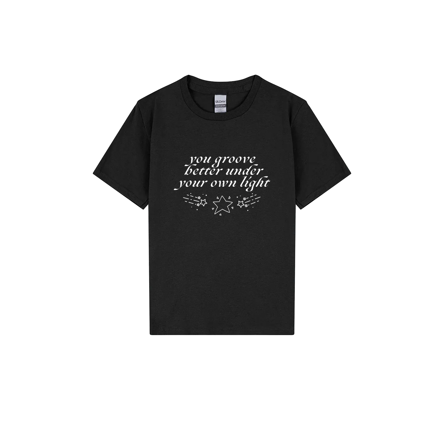 Black front flat lay