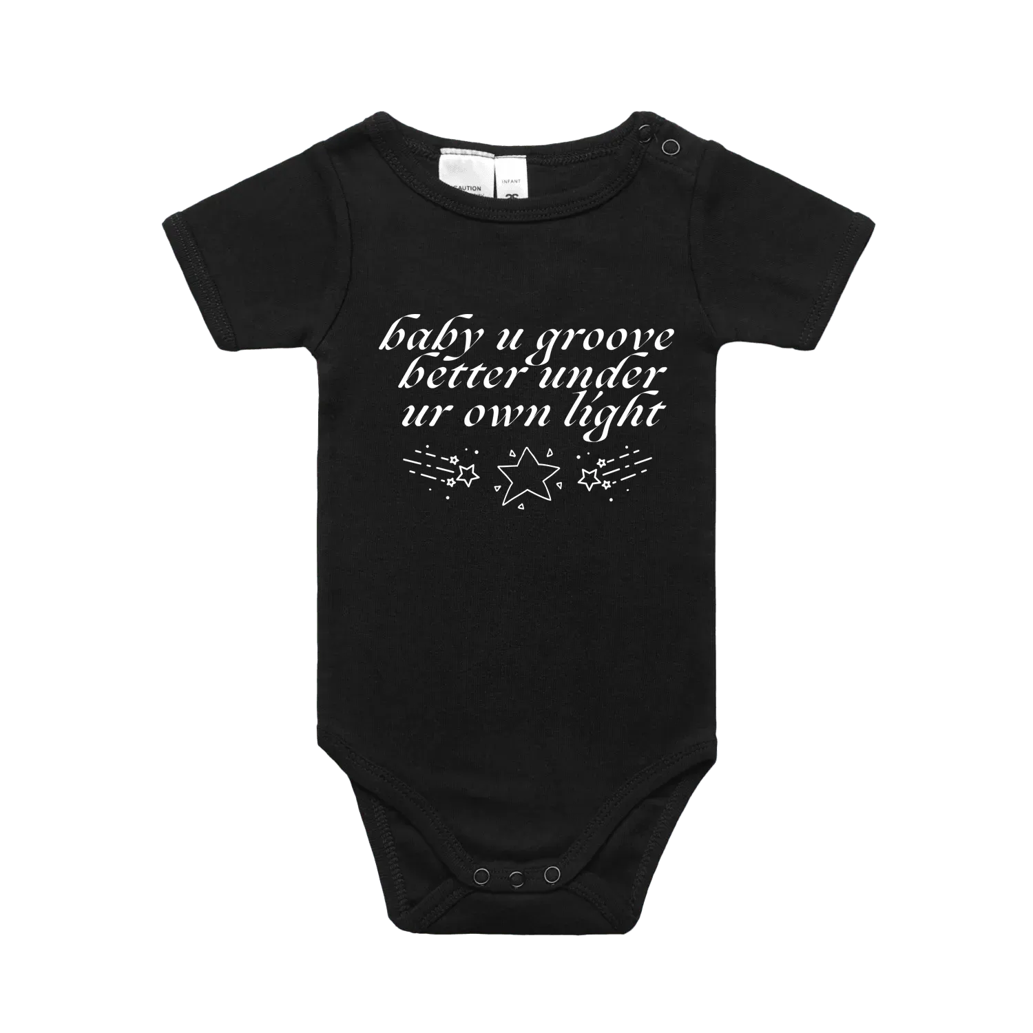 Black front flat lay
