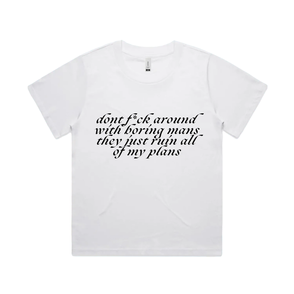 White front flat lay
