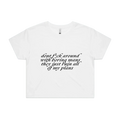 White front flat lay